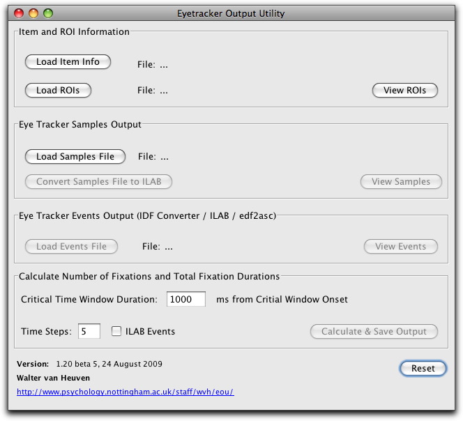 Eyetracker Output Utility.